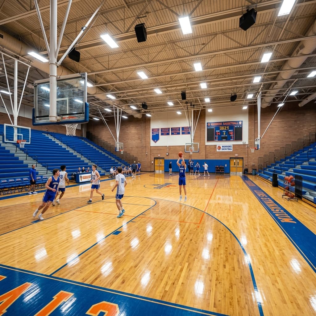School indoor basketball court